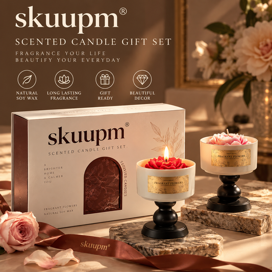 skuupm® Floral Scented Candle Gift Set
