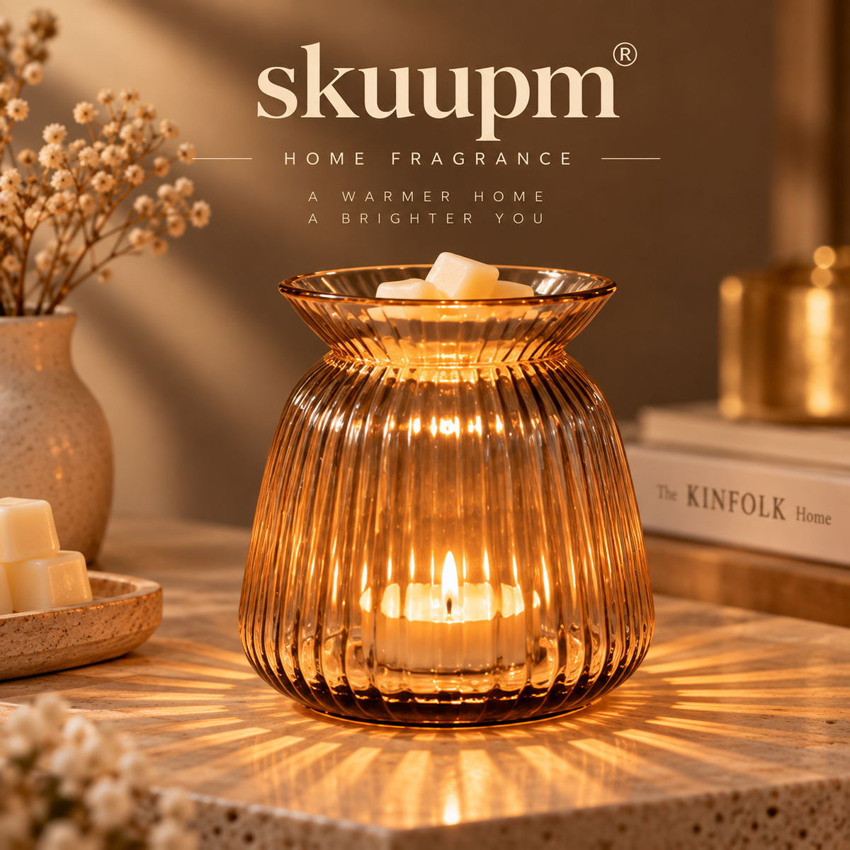 skuupm® Amber Glass Wax Warmer