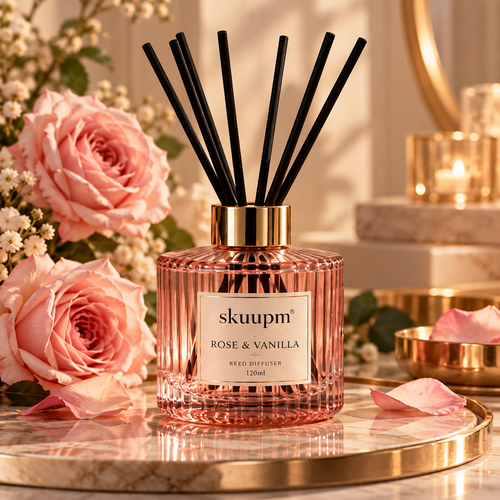 skuupm® Rose & Vanilla Reed Diffuser