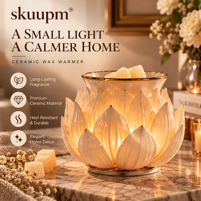 skuupm® Lotus Ceramic Wax Warmer