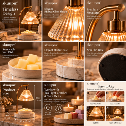 skuupm® Elegant Candle Warmer Lamp