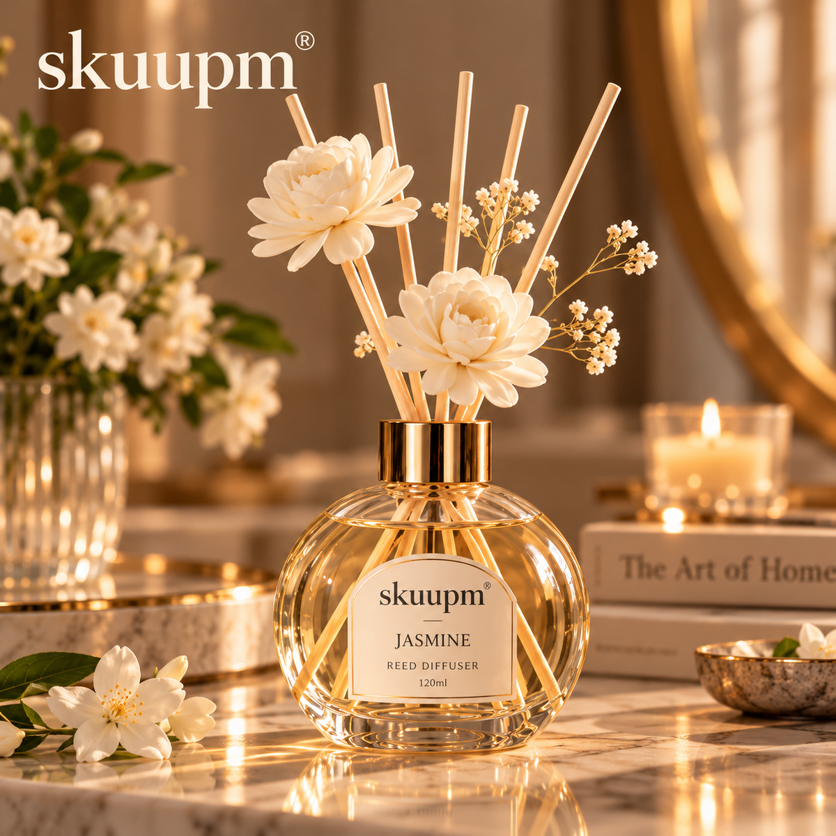skuupm® Jasmine Reed Diffuser