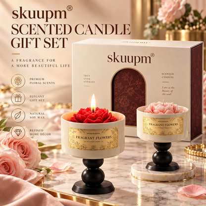 skuupm® Floral Scented Candle Gift Set