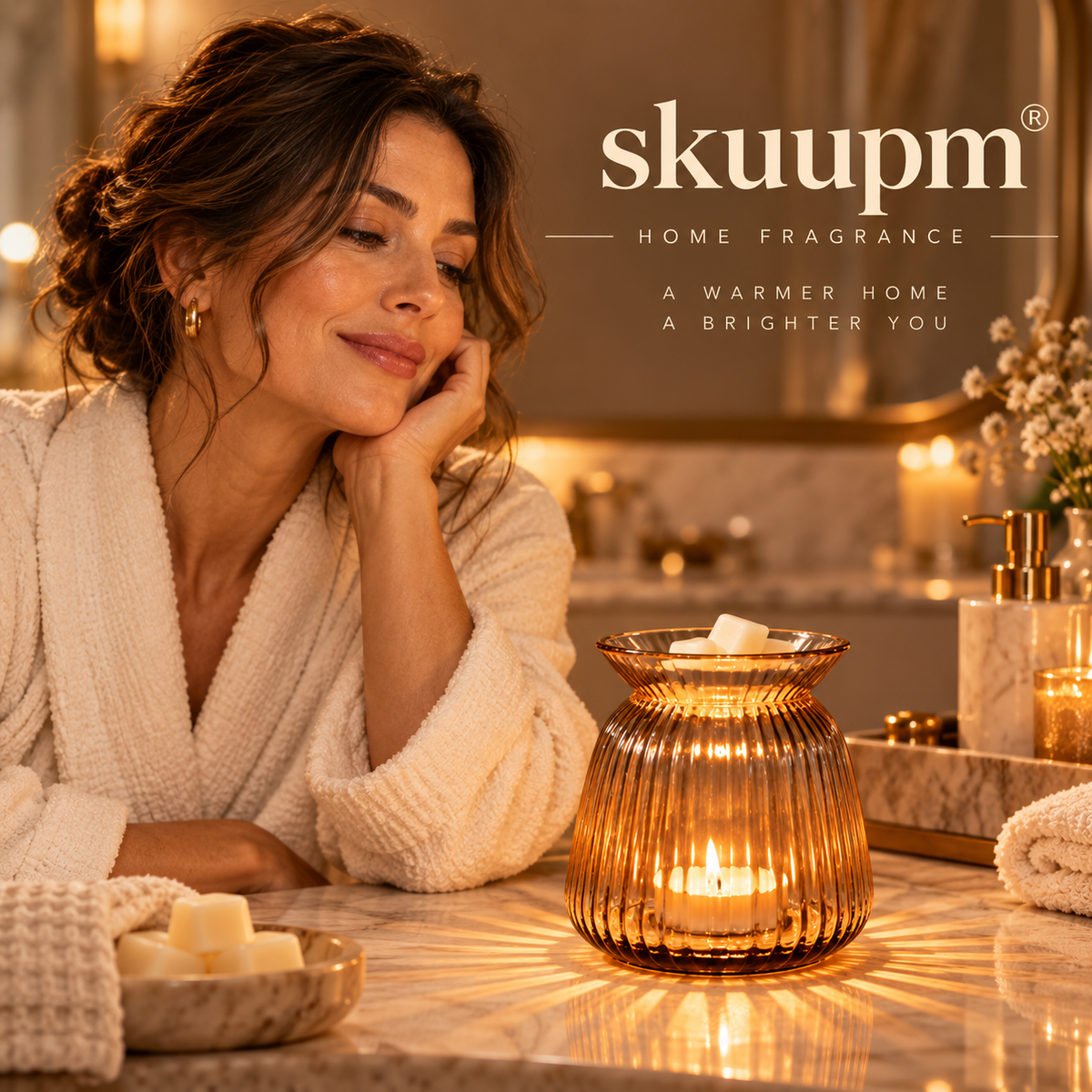 skuupm® Amber Glass Wax Warmer