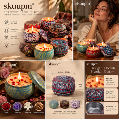 skuupm® Bohemian Scented Candle Set