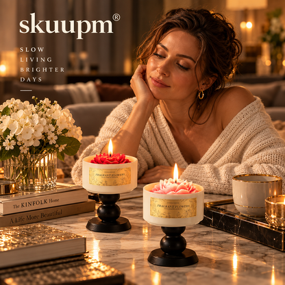 skuupm® Floral Scented Candle Gift Set