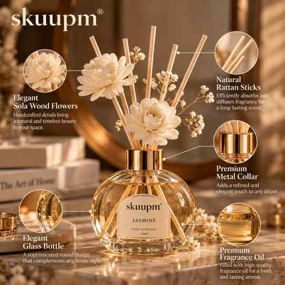 skuupm® Jasmine Reed Diffuser