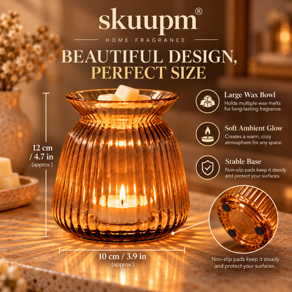 skuupm® Amber Glass Wax Warmer